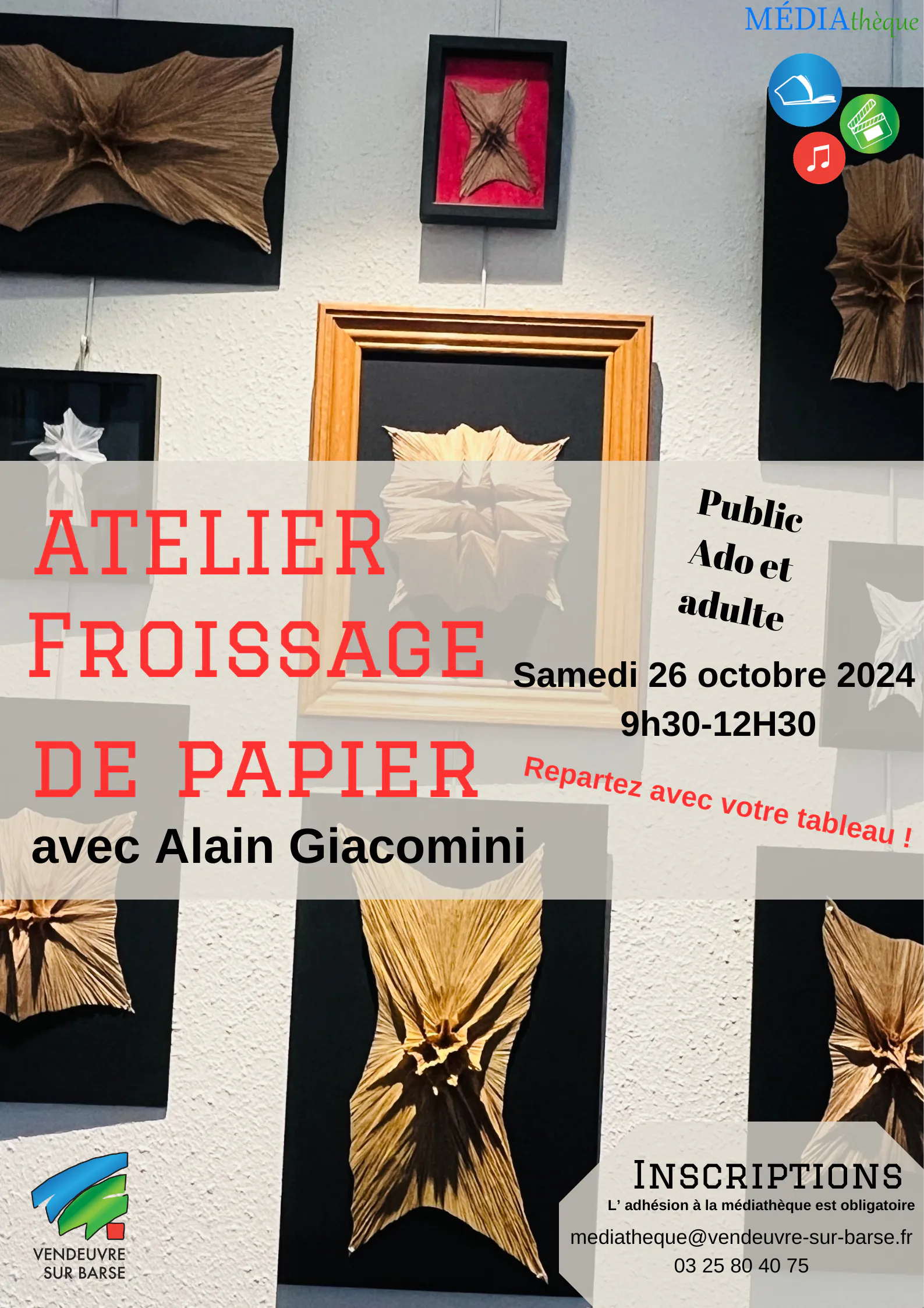 Atelier froissage de papier