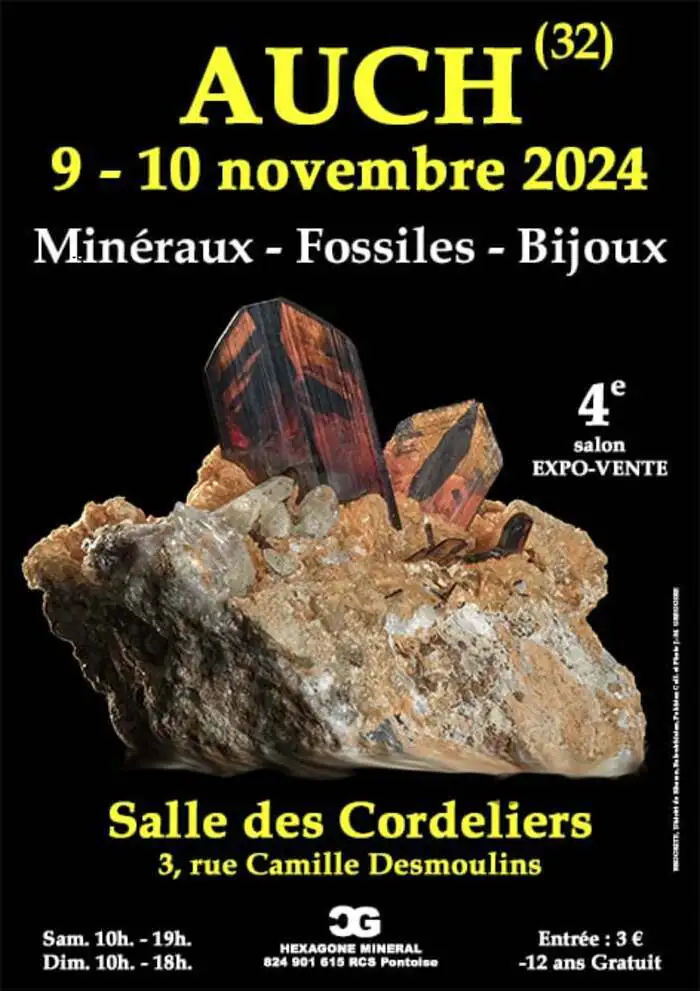 4e SALON MINERAUX FOSSILES BIJOUX de AUCH (Gers) Salle des Cordeliers Auch