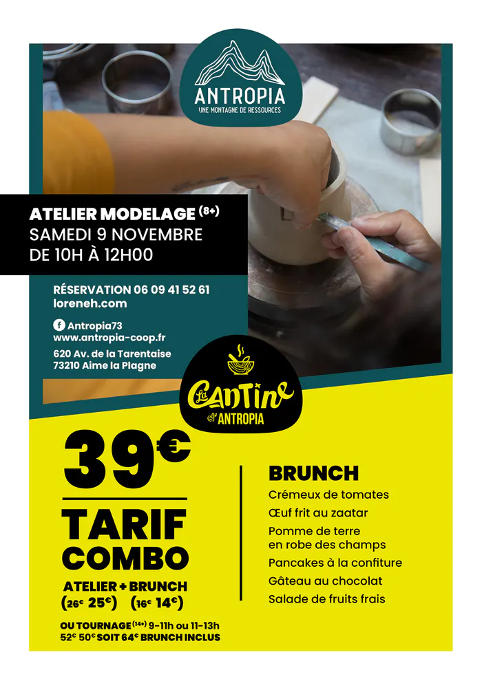 Brunch & céramique ANTROPIA Aime-la-Plagne