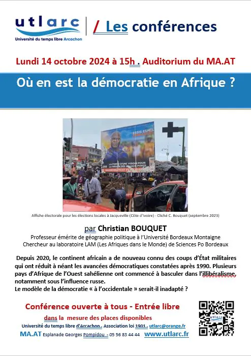 Conférence où en est la démocratie en Afrique ?