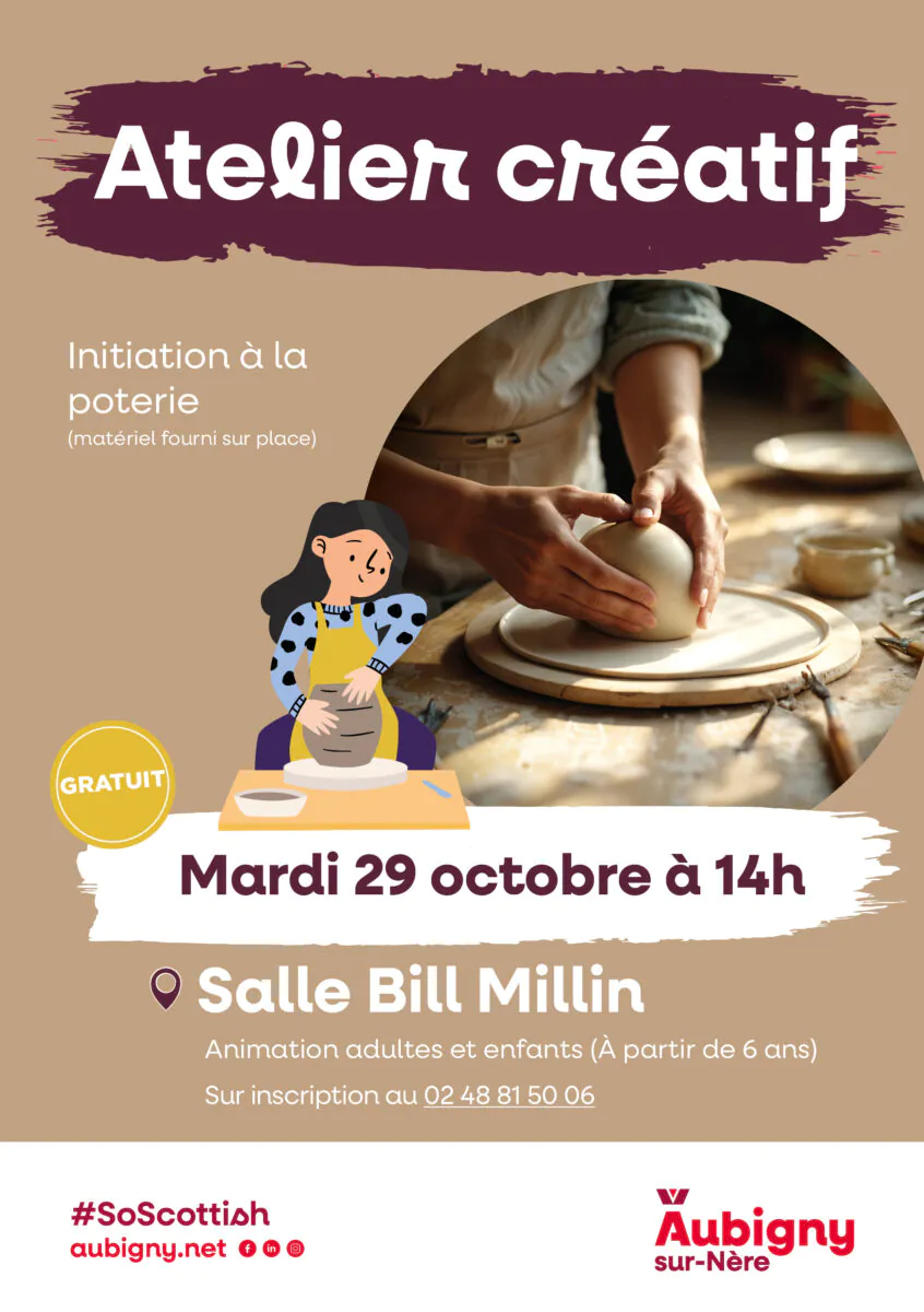 Atelier créatif initiation à la poterie