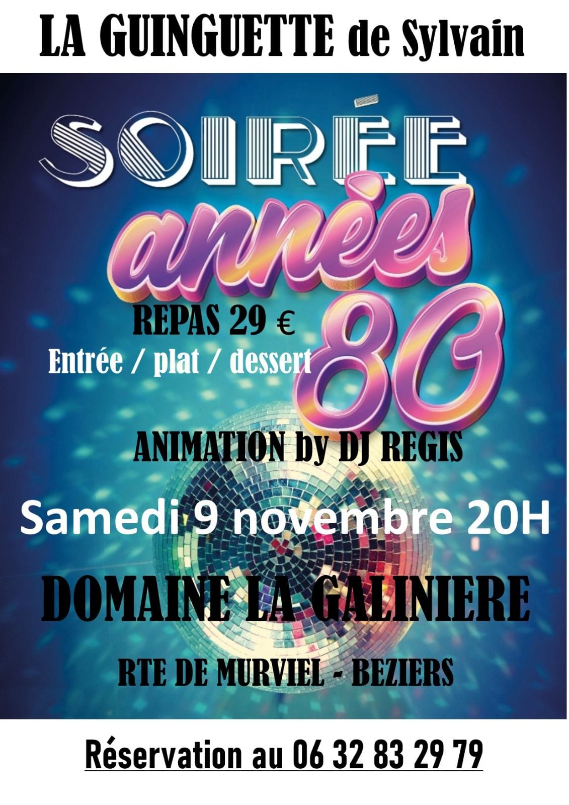 SOIRÉE ANNÉES 80