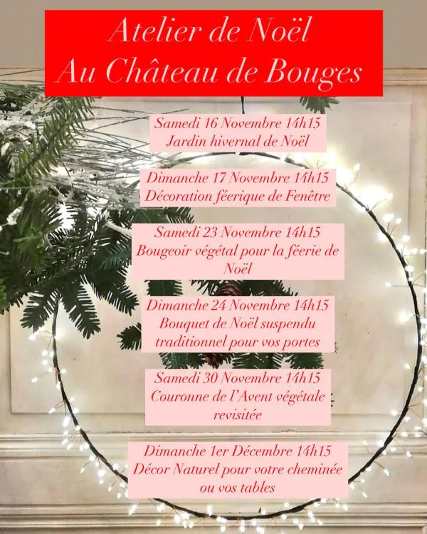 Ateliers de Noël au château de Bouges