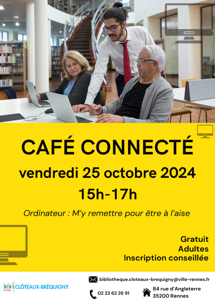 café connecté bibliothèque Clôteaux-Bréquigny Rennes