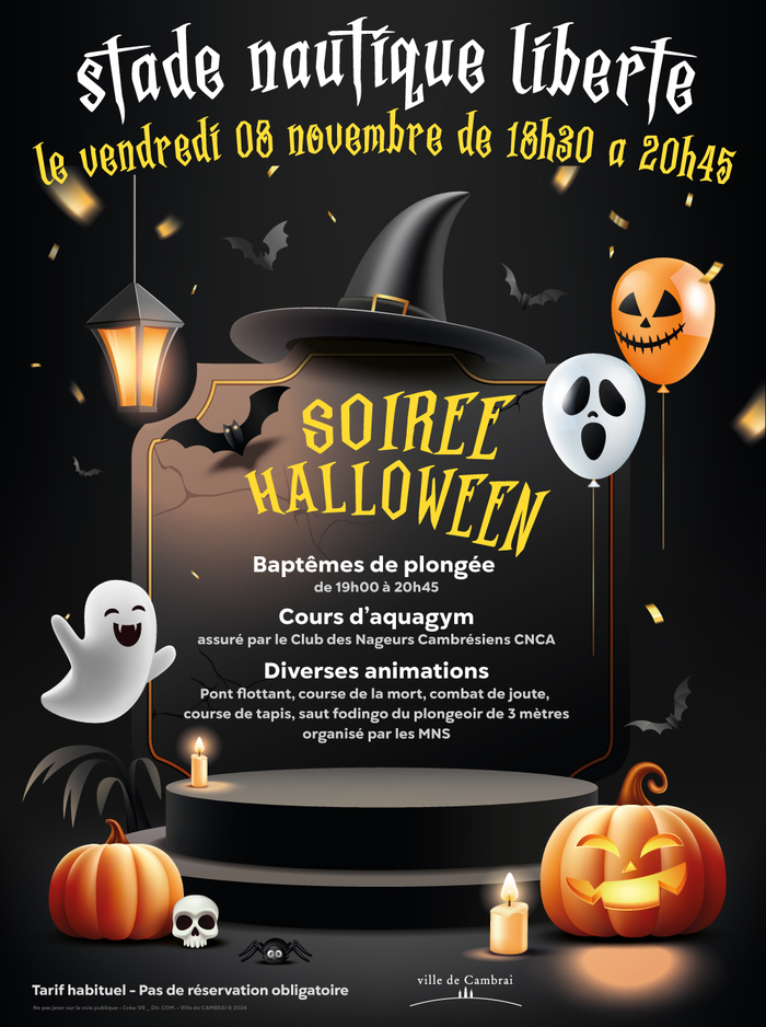 Soirée Halloween - stade nautique de la liberté à Cambrai cambrai Cambrai