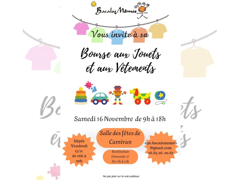 Bourse aux jouets et vétements