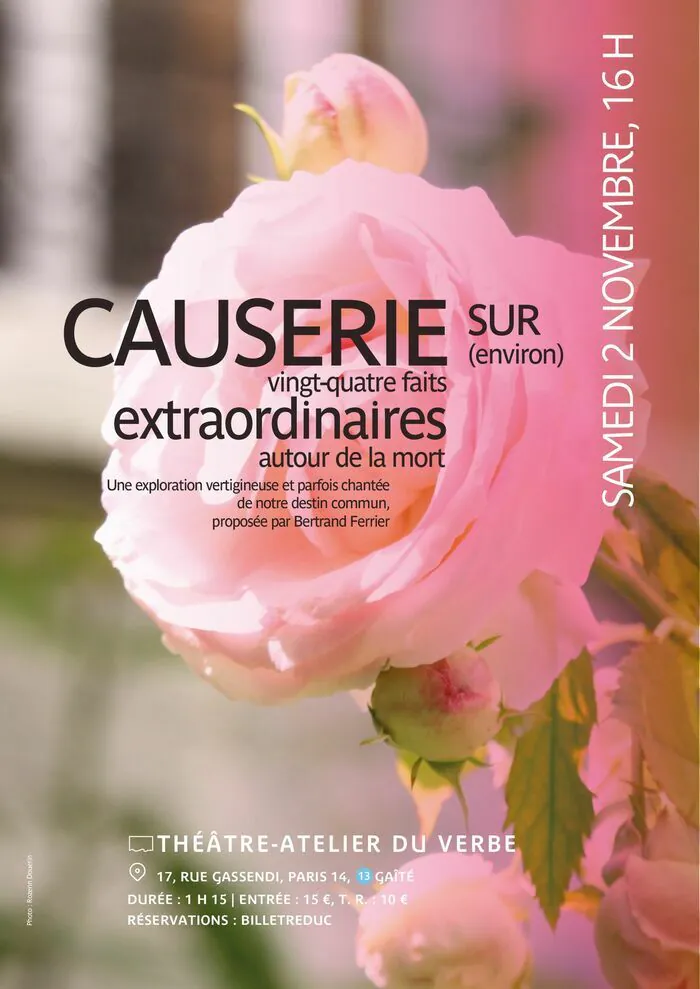 'Causeries extraordinaires autour de la Mort' Atelier du Verbe Le Mesnil-Saint-Denis