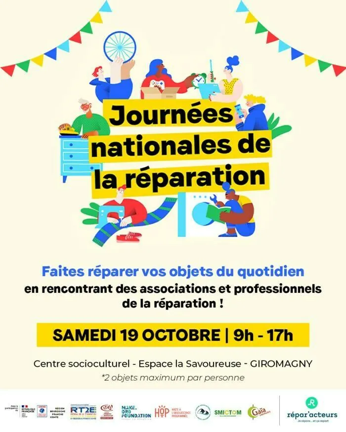 Journées Nationales de la Réparation Centre socioculturel de la haute savoureuse Giromagny