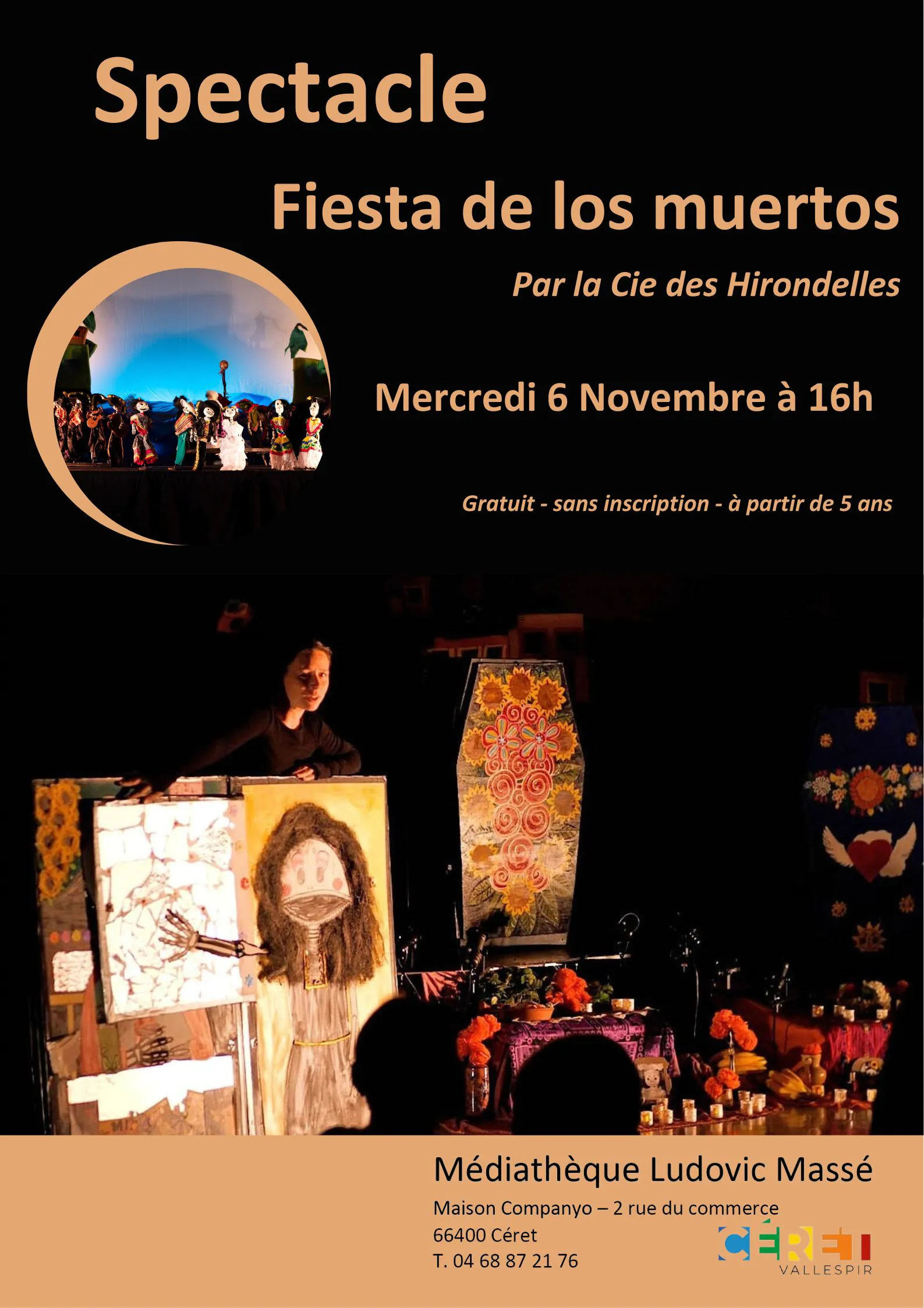 SPECTACLE FIESTA DE LOS MUERTOS PAR LA CIE DES HIRONDELLES.