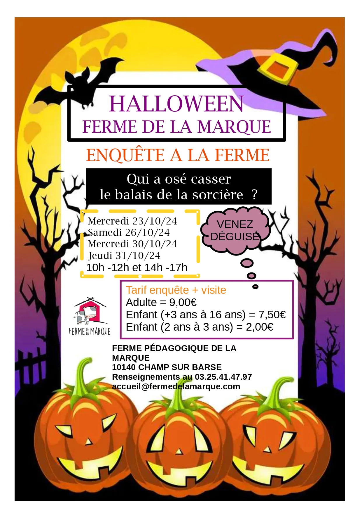 Halloween Enquête à la Ferme de la Marque