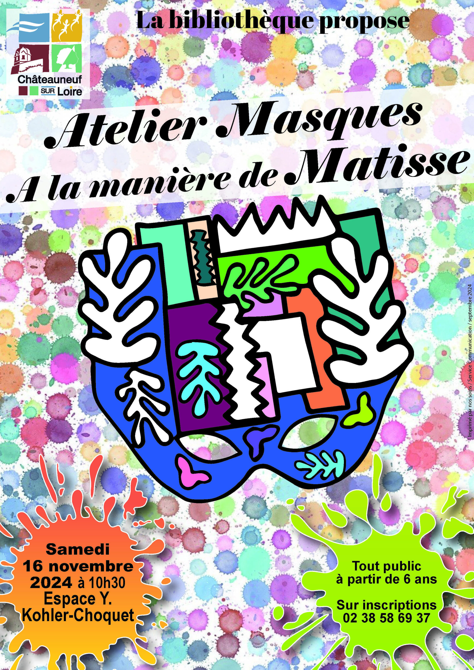 Atelier créatif: Masques à la manière de Matisse