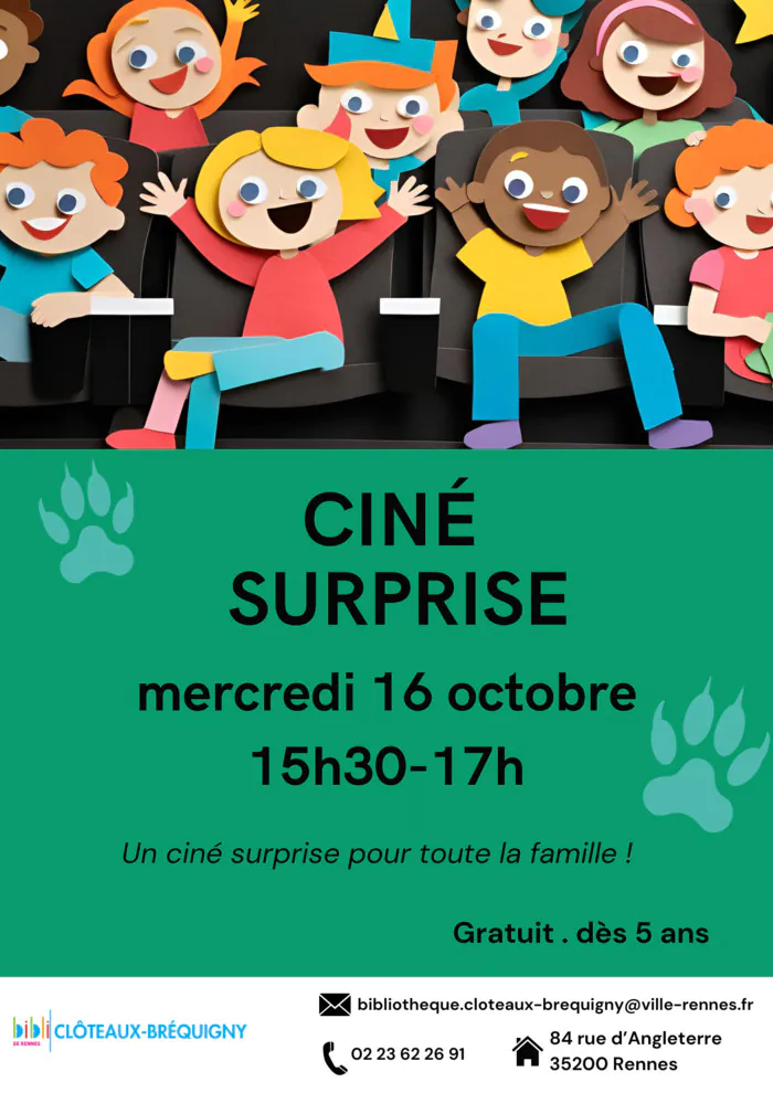 Ciné surprise bibliothèque Clôteaux-Bréquigny Rennes