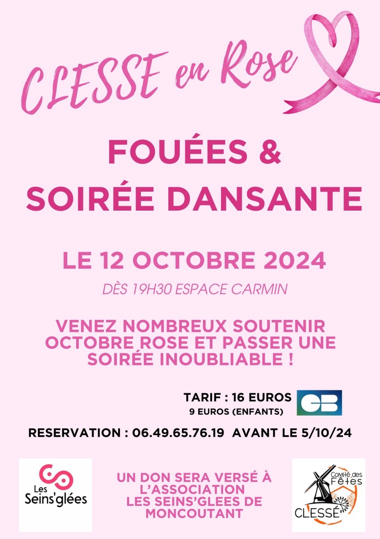 Octobre rose Soirée dansante et fouées