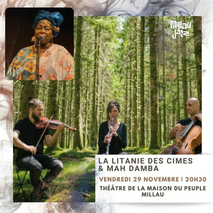 Concert | LA LITANIE DES CIMES & MAH DAMBA | OUVERTURE DE SAISON Terrasse du Théâtre de la Maison du Peuple Millau