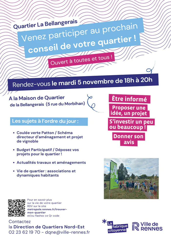 Conseil de quartier la Bellangerais Maison de quartier la Bellangerais Rennes