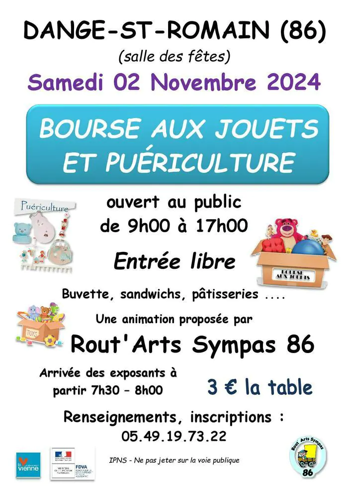 BOURSE AUX JOUETS ET PUERICULTURE LE 02/11