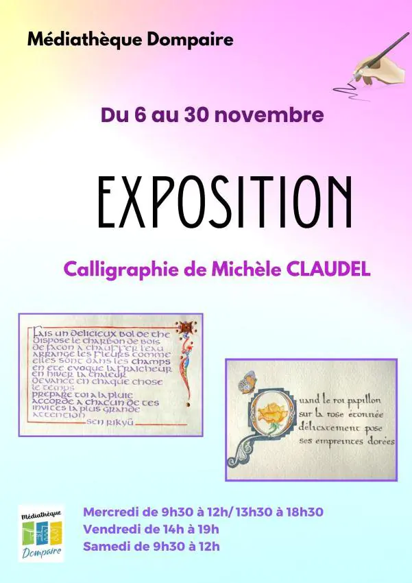 EXPOSITION CALLIGRAPHIE DE MICHÈLE CLAUDEL