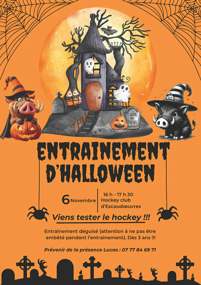 Entrainement d'Halloween au Hockey d'Escaudoeuvres escaudoeuvres Escaudœuvres