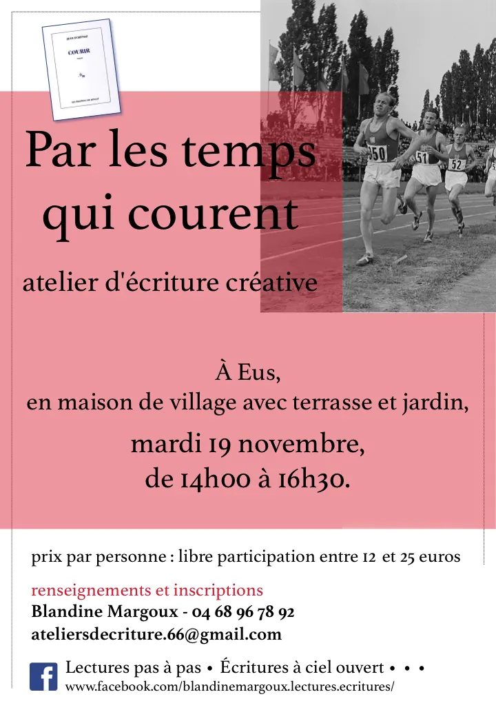 ATELIER D'ÉCRITURE "PAR LES TEMPS QUI COURENT" (SPORT ET HISTOIRE)