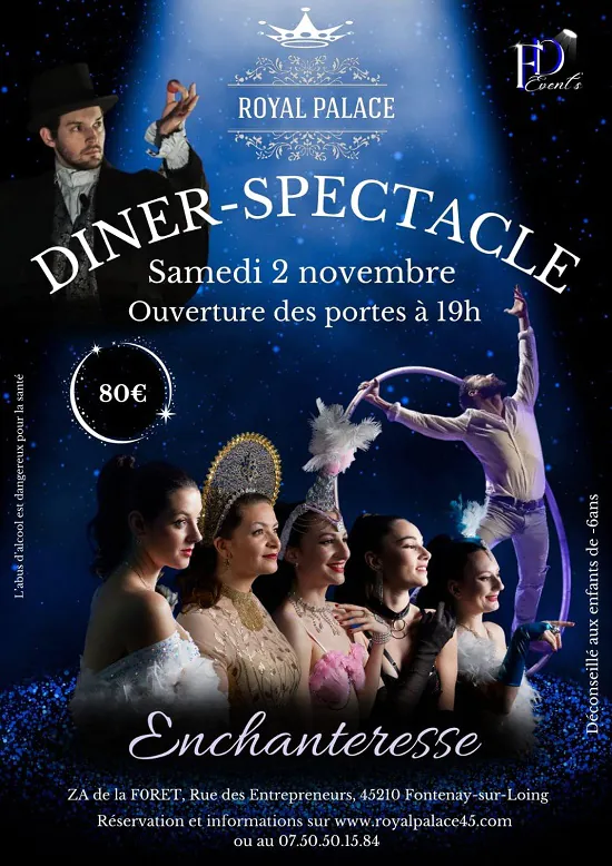 Diner spectacle cabaret "Enchanteresse"