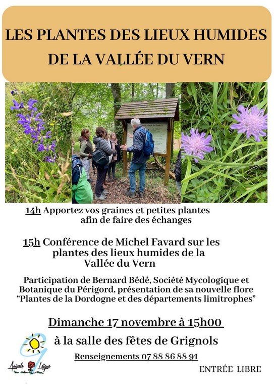 Conférence Plantes locales et Flore