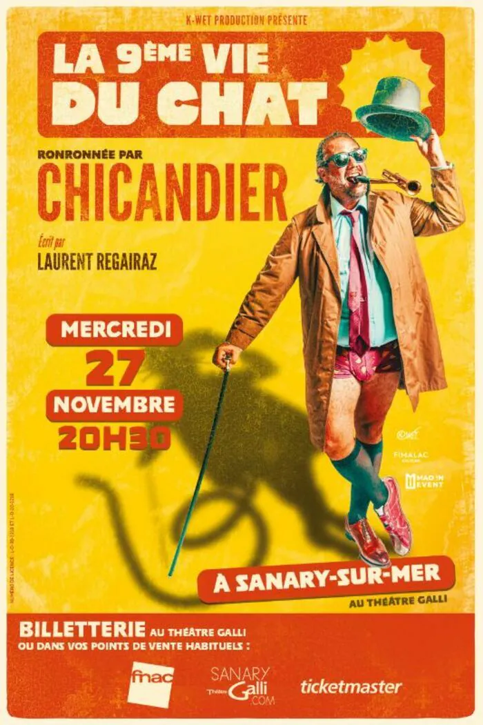 Jason Chicandier | La 9ème vie du chat Théâtre Galli Sanary-sur-Mer