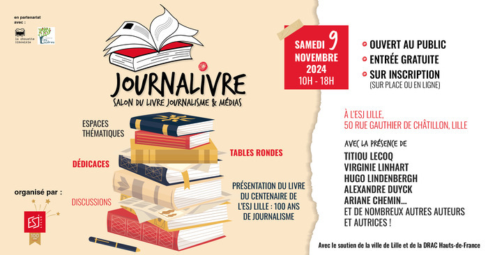 Journalivre : salon du livre journalisme et médias ESJ Lille Lille