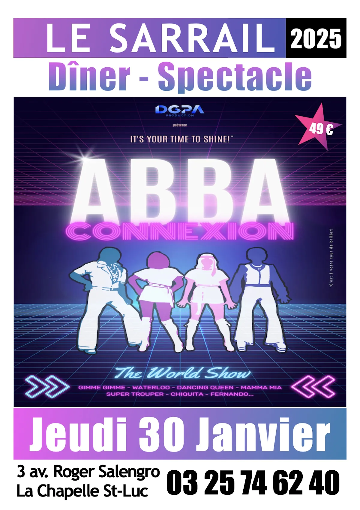 Soirée  ABBA CONNEXION la story d’ABBA 