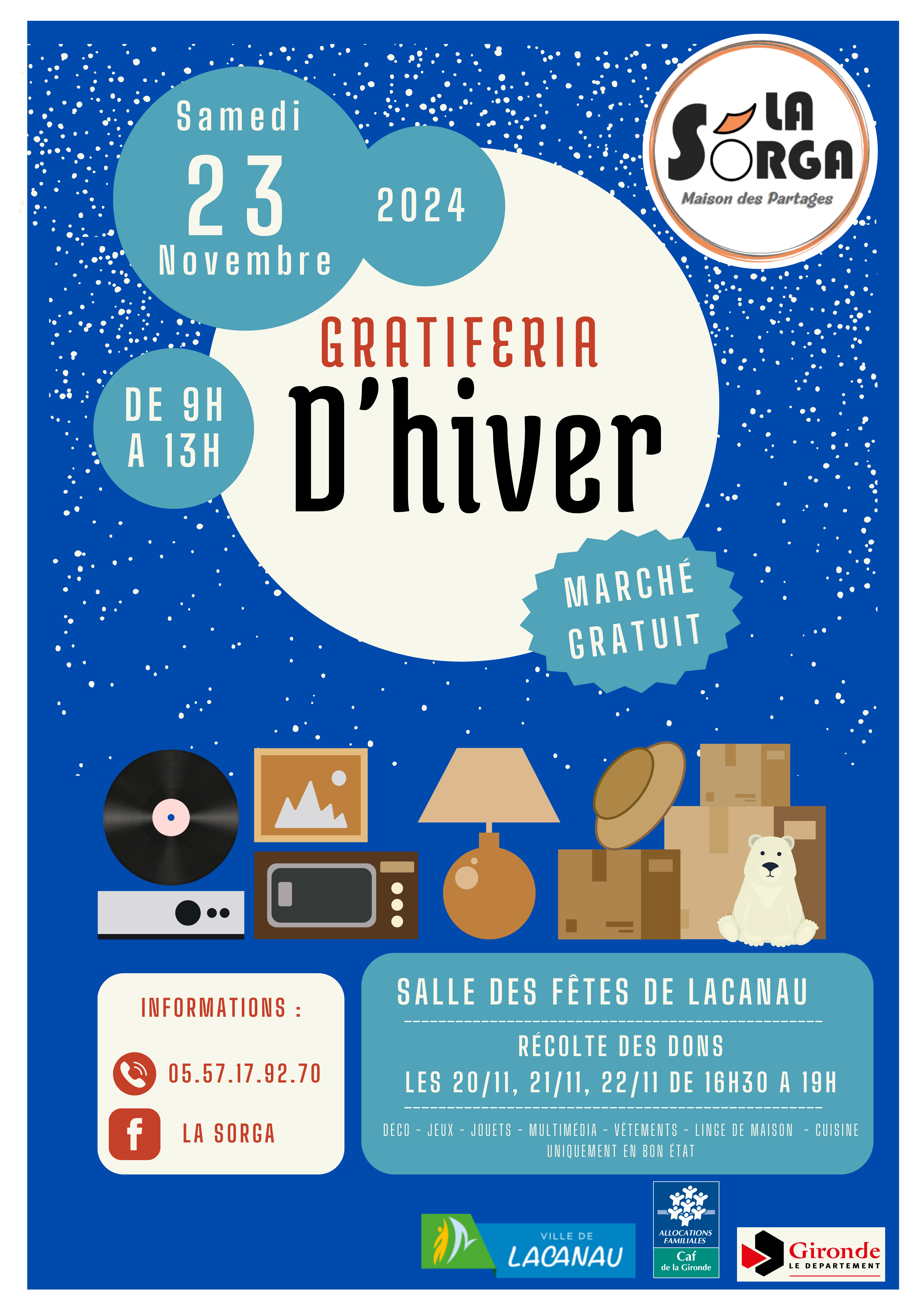 Récolte de dons pour la gratiferia d'hiver (La Sorga)