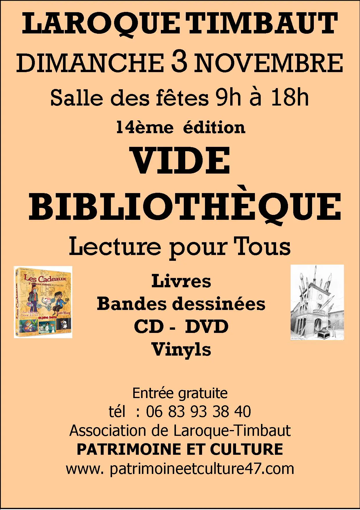 Vide Bibiothèque "Lecture pour tous"