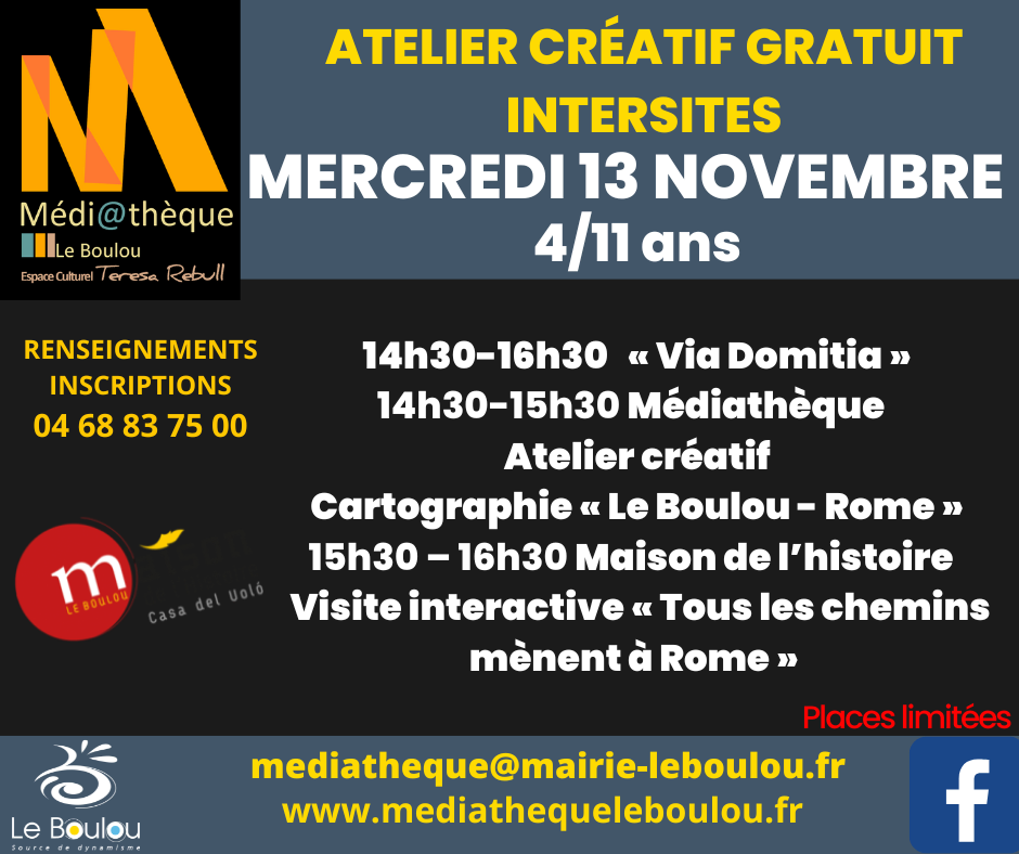 RDV INTERSITES MÉDIATHÈQUE / MAISON DE L’HISTOIRE " VIA DOMITIA"