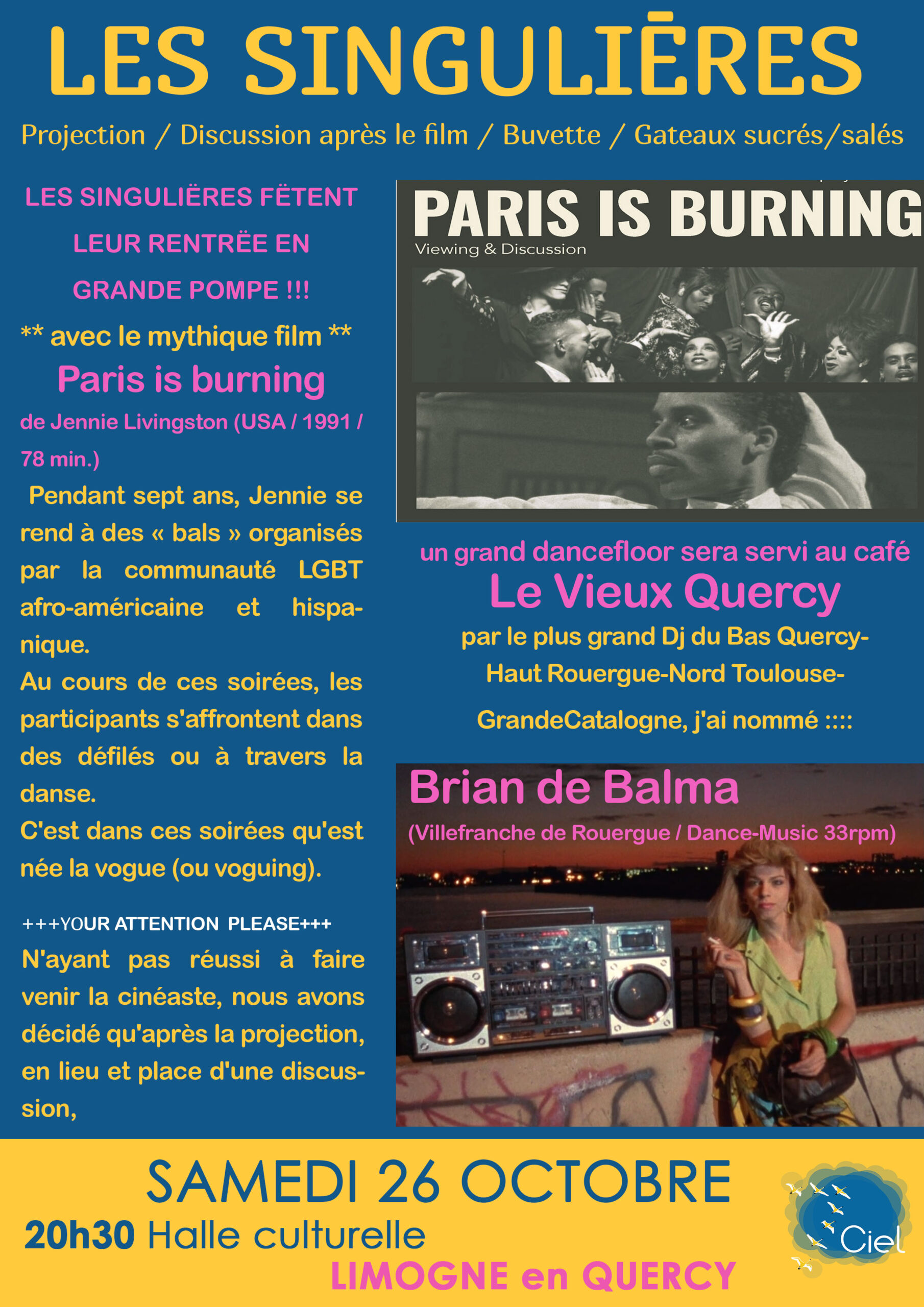 Les Singulières Projection du film "Paris is burning"