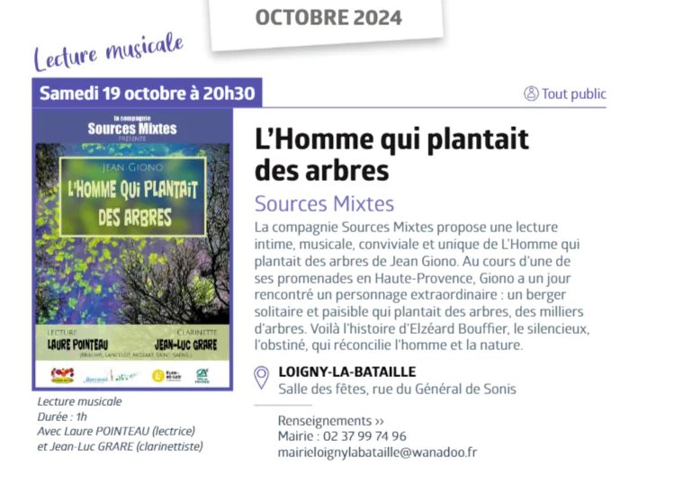 Lecture musicale "L'homme qui plantait des arbres"