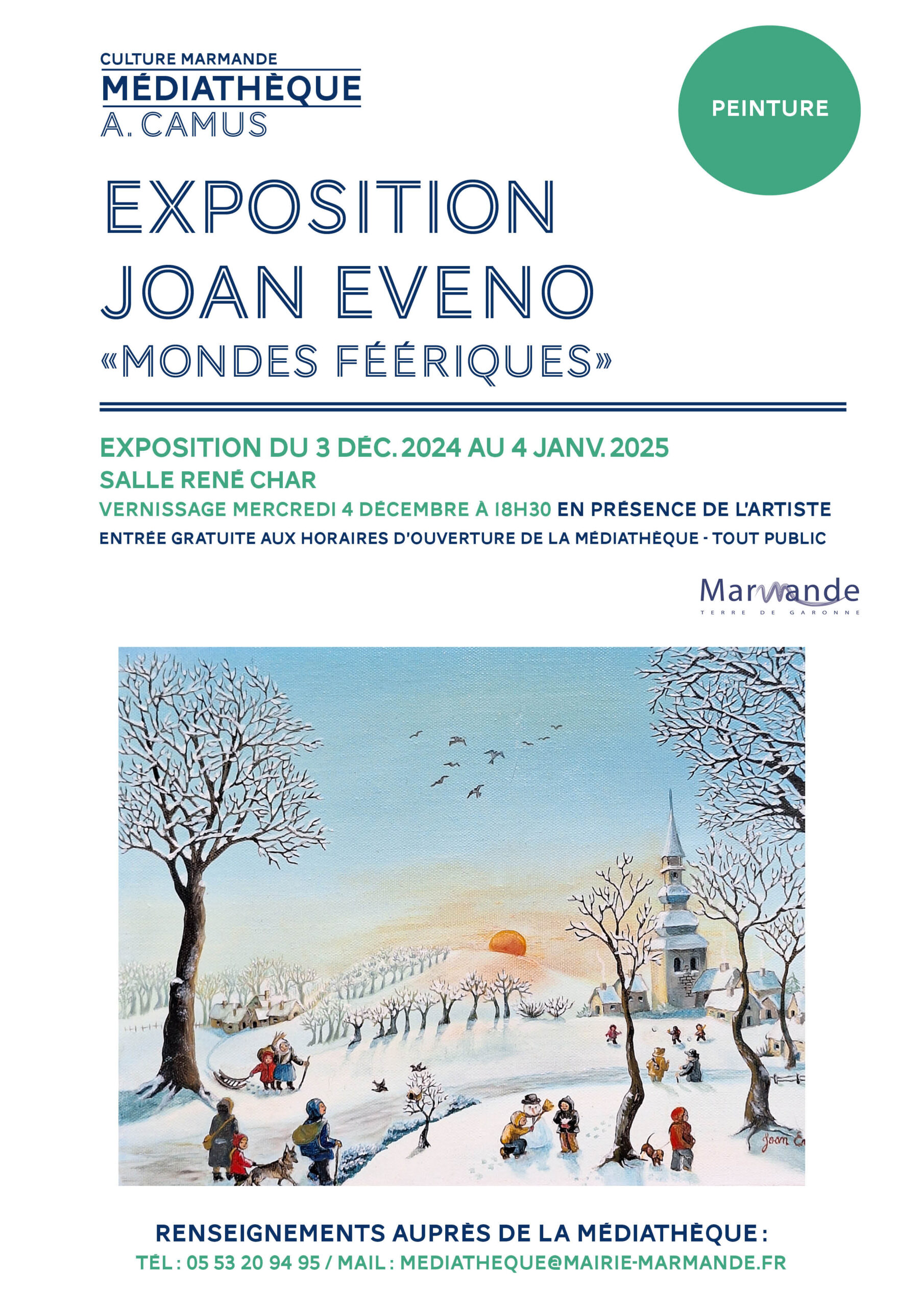 Exposition Joan Evano "Mondes Féeriques" Médiathèque A. Camus