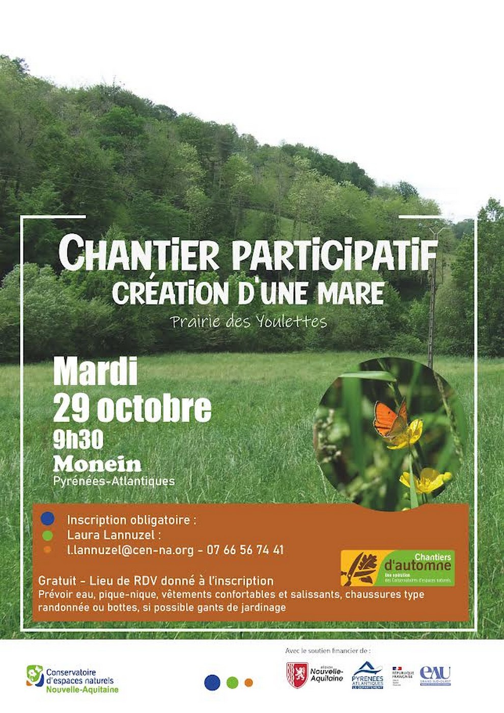 Chantier participatif Création d'une mare