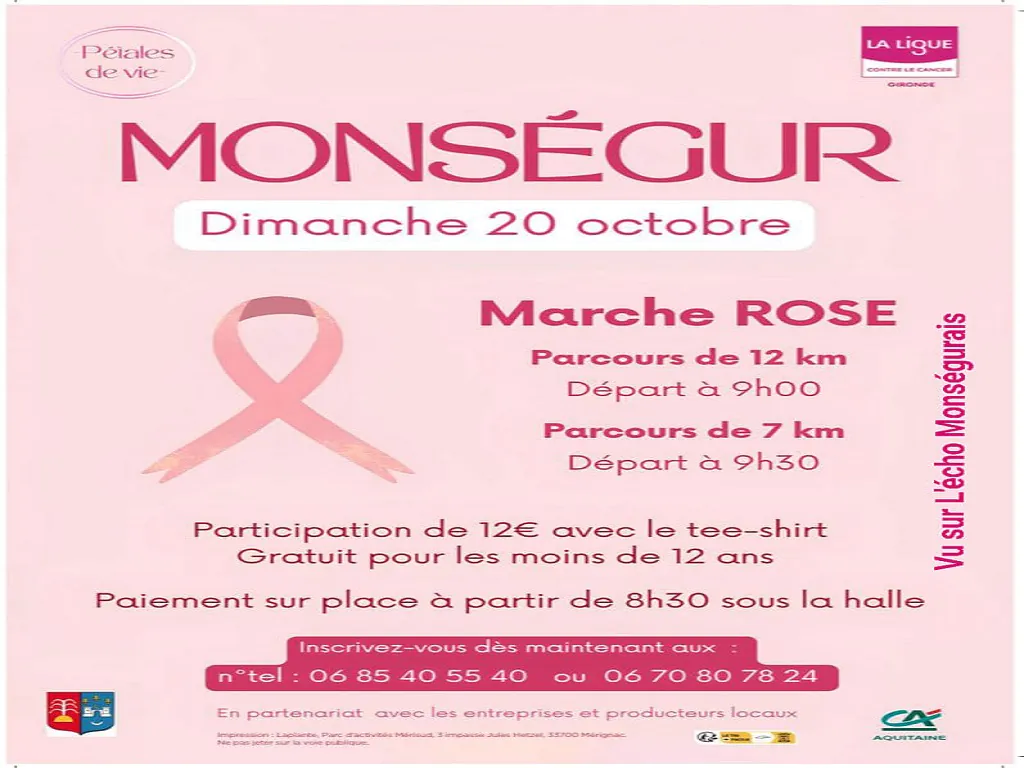 Marche Rose à Monségur