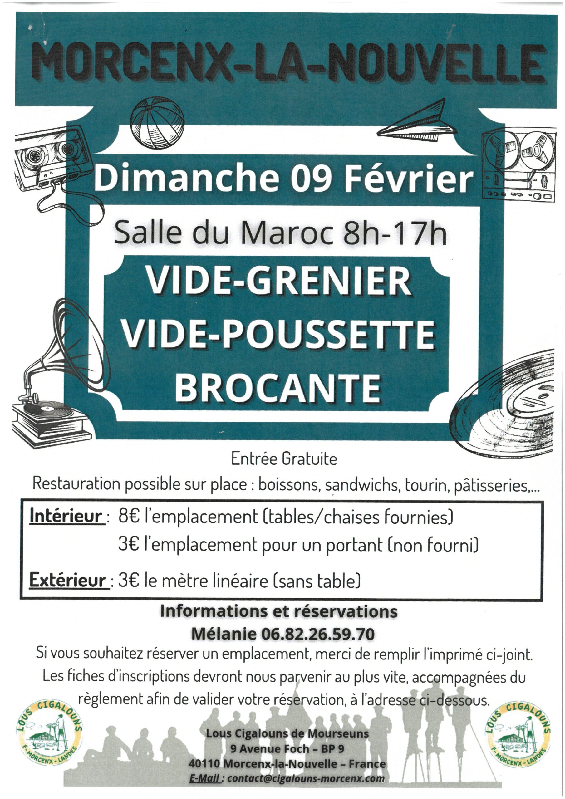 Vide-grenier Vide-Poussette Brocante "Lous Cigalouns De Mourseuns"