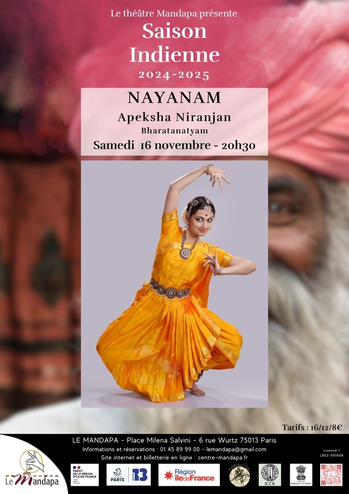 Nayanam - Danse indienne Bharatanatyam Théâtre Mandapa Paris