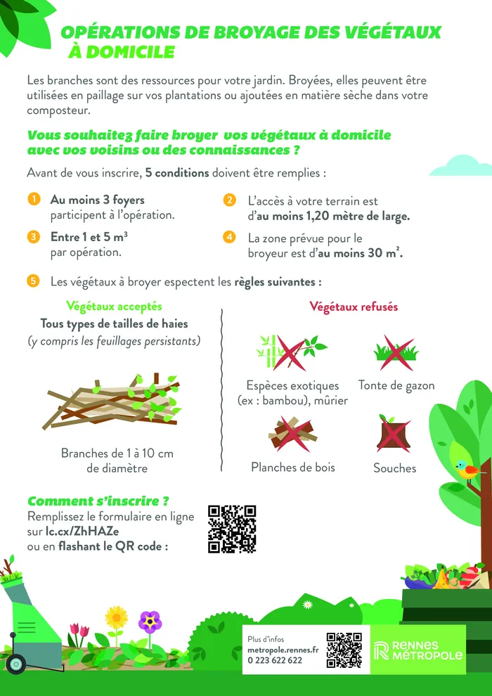 OPÉRATIONS DE BROYAGE DES VÉGÉTAUX À DOMICILE Rennes Rennes