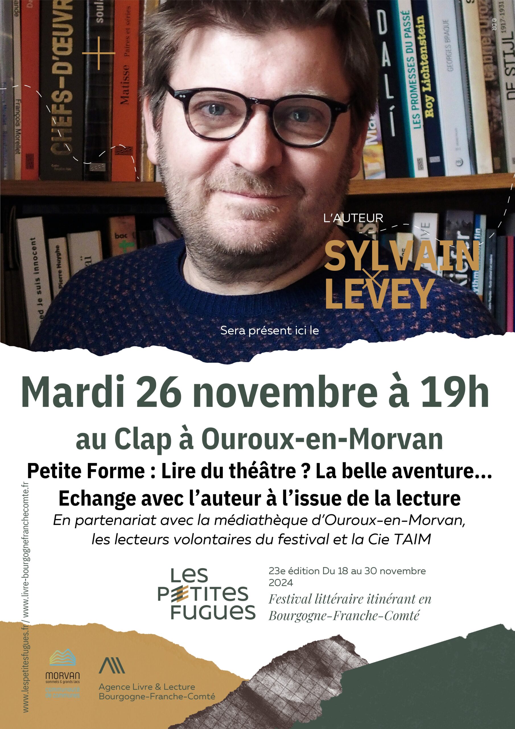 Festival Les Petites Fugues Lecture spectacle avec Sylvain Levey