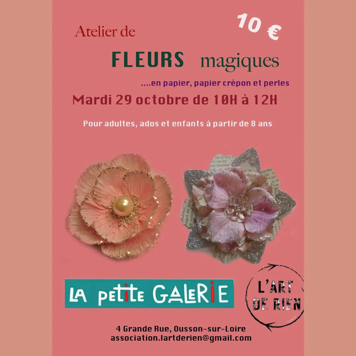 Atelier création de fleurs magiques