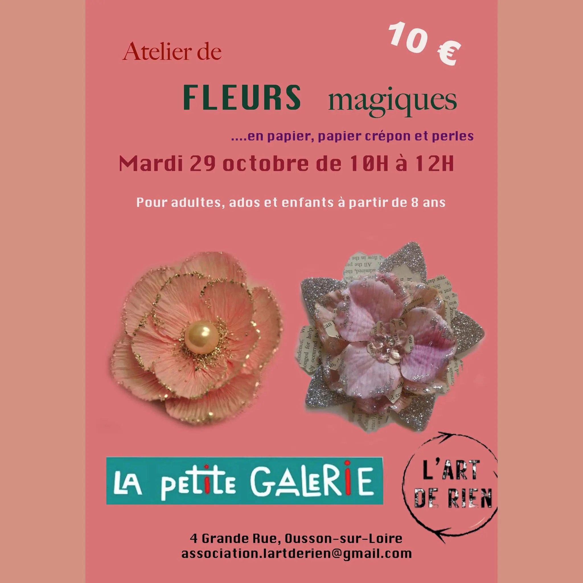 Atelier création de fleurs magiques