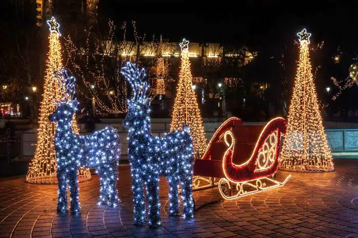 Illuminations de Noël Place de la Mairie Boisset-et-Gaujac