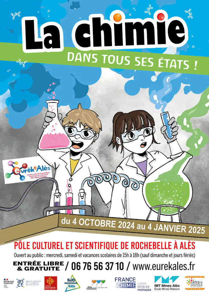 EXPOSITION "La chimie dans tous ses états !" proposée par Eurêk'Alès Pôle culturel et scientifique de Rochebelle Alès