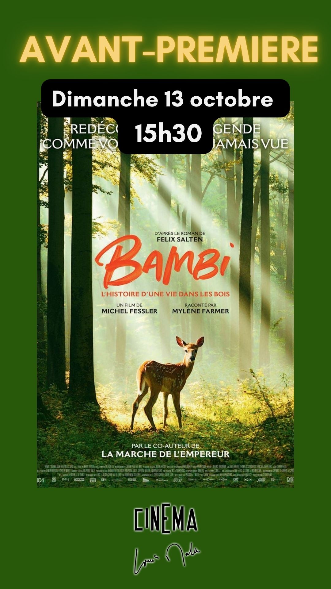 Ciné-avant-première "Bambi"