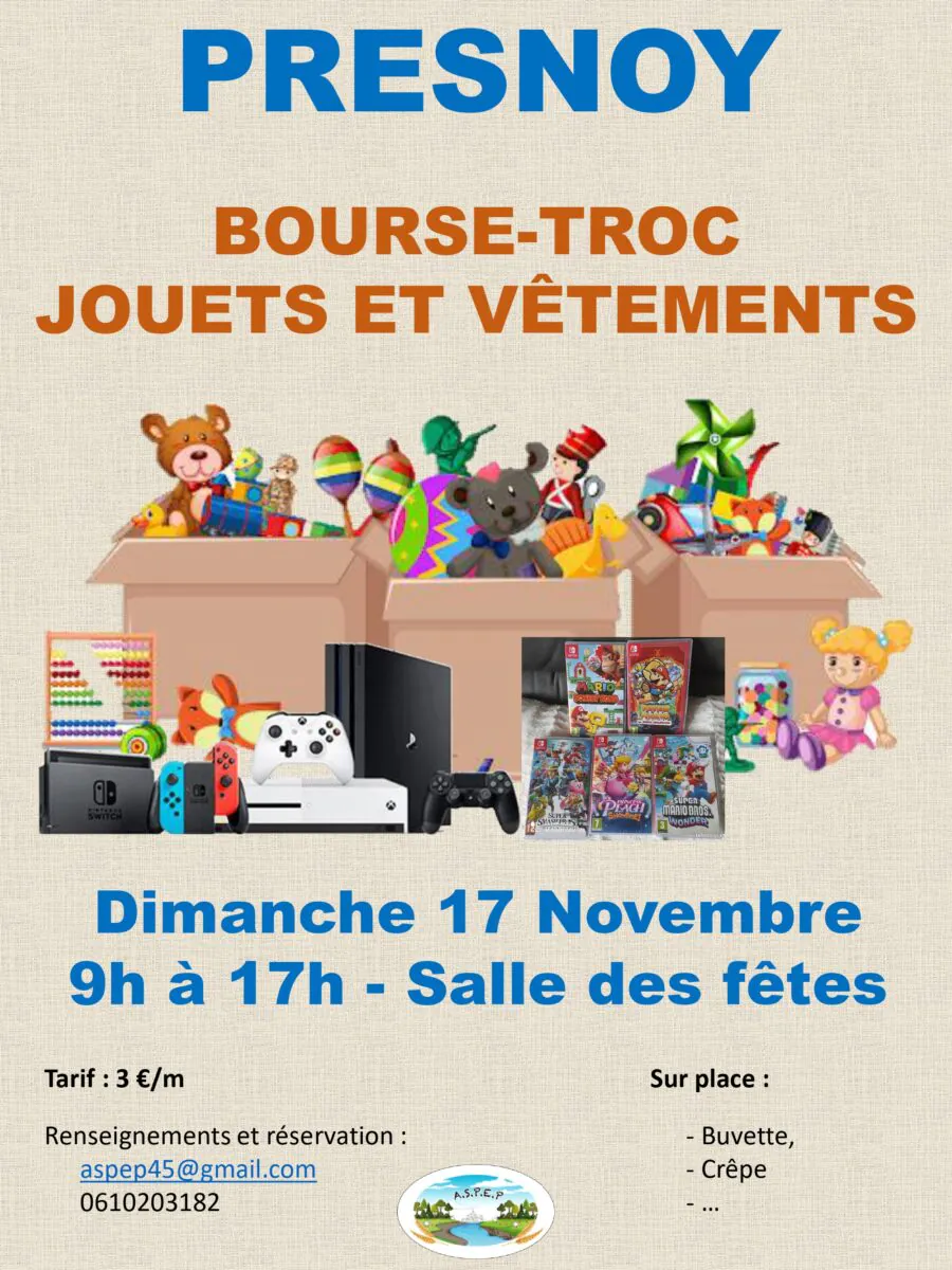 Bourse Troc jouets et vêtements