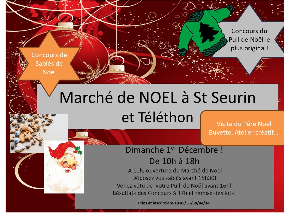 Marché de Noël et Téléthon à Saint-Seurin-de-Cadourne