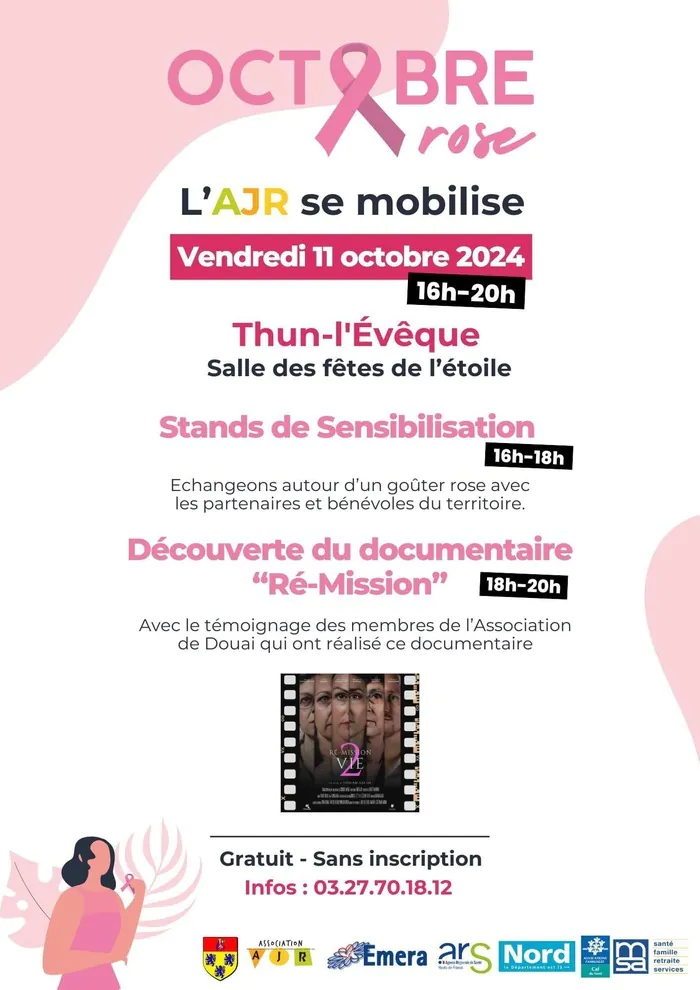 L'AJR se mobilise pour Octobre Rose à Thun l'Évèque  ️ Salle des Fêtes de l'Étoile Thun-l'Évêque