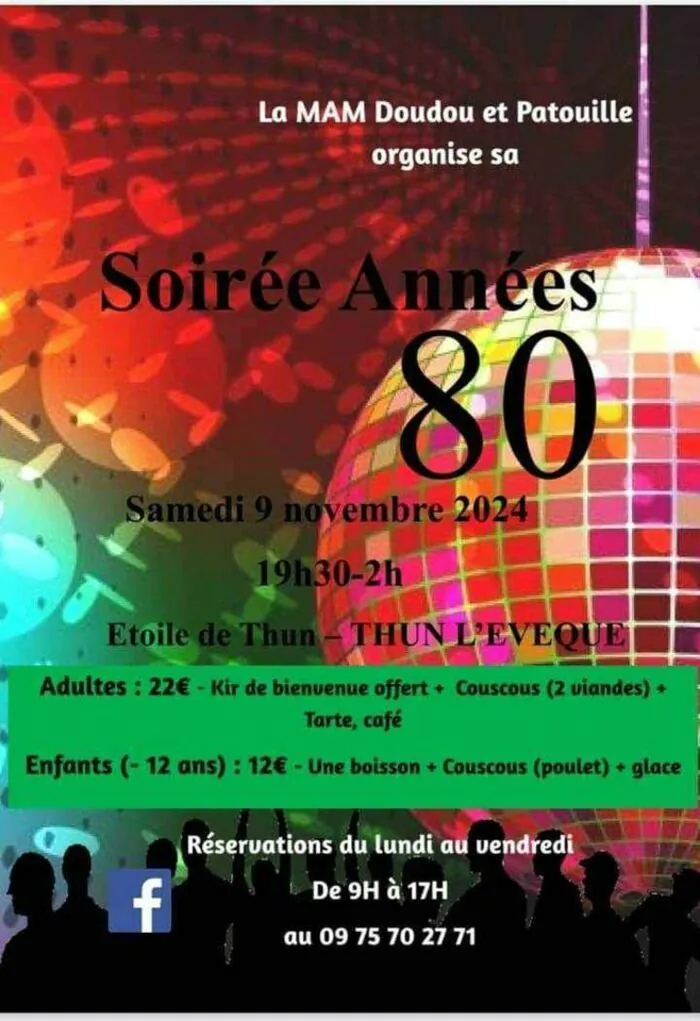 Soirée Année 80 - à Thun l'Evêque Salle des Fêtes de l'Étoile Thun-l'Évêque