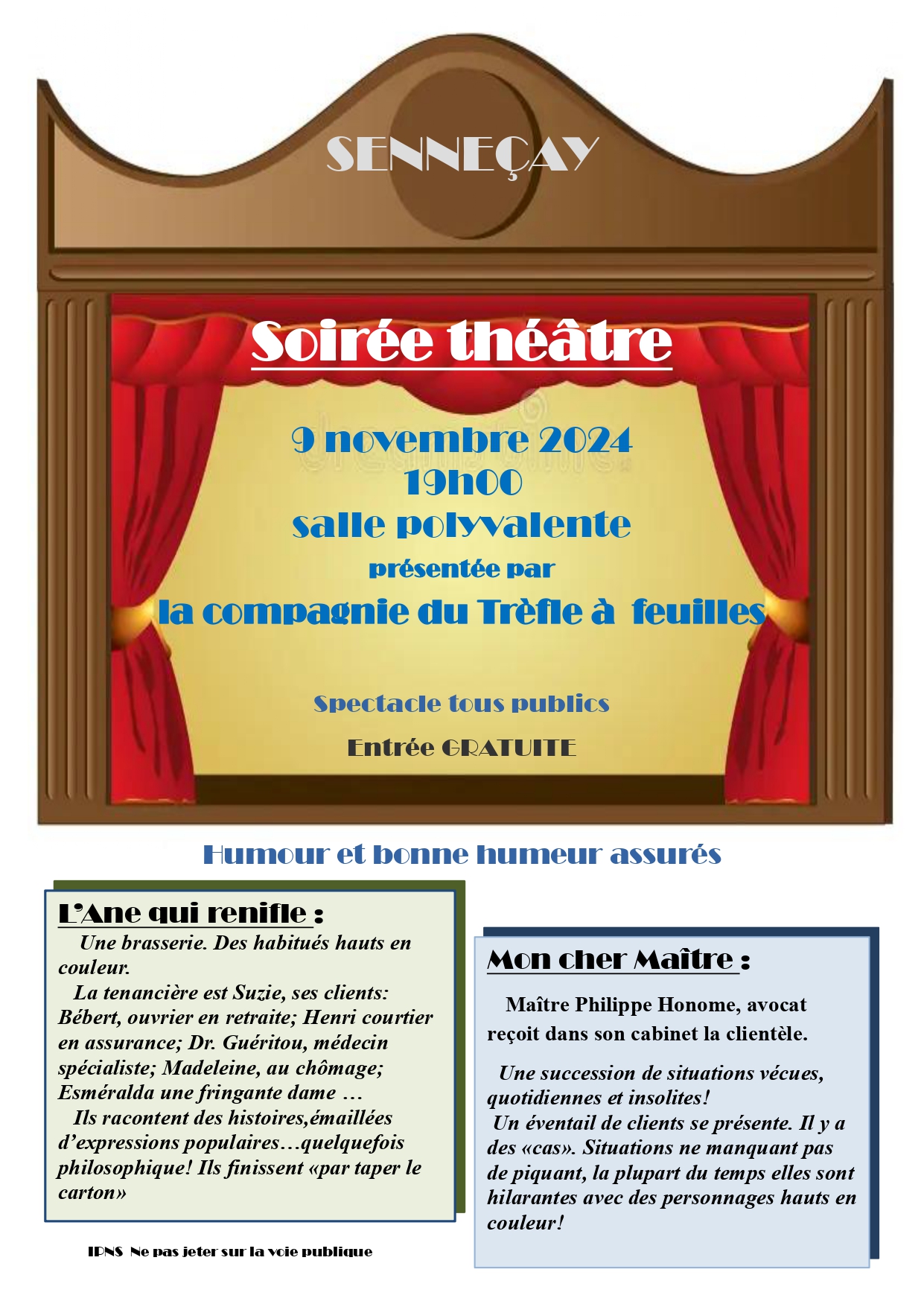 Soirée Théâtre à Senneçay